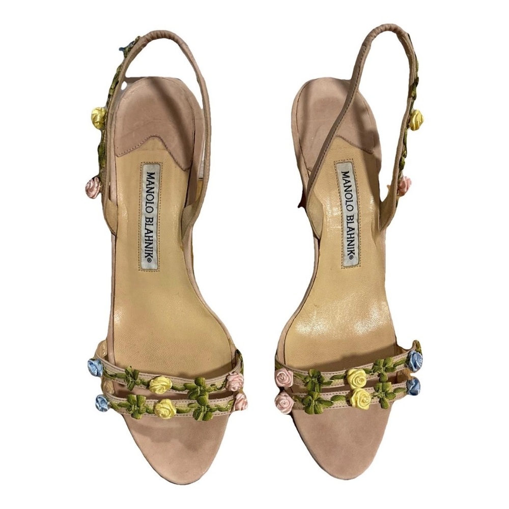 Manolo Blahnik Heels with Floral Accents